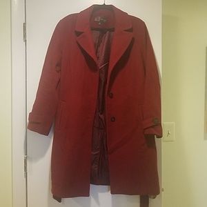Belted Red Pea coat